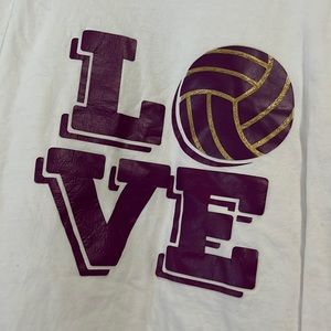Custom made love volleyball T-shirt